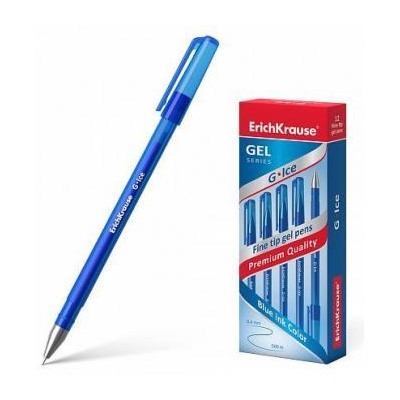 Ручка гелевая G-ICE 0.5мм синяя, игольч. наконечник 39003 Erich Krause {Китай}