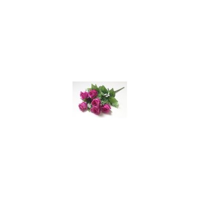 Искусственные цветы, Ветка в букете бутон роз 7 голов (1010237) микс