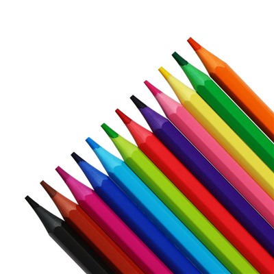 Карандаши цветные пластиковые 12 цветов Гамма "Мультики", заточенные, ПВХ, европодвес 251220211