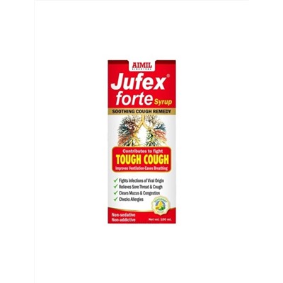 Джуфекс Форте, сироп от кашля, 100 мл, производитель АИМИЛ; Jufex Forte Syrup, 100 ml, AIMIL