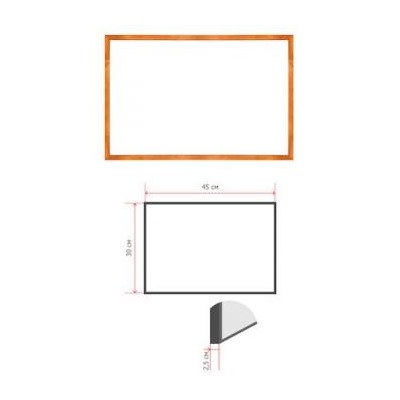 Доска магнитная маркерная  30х45 см Wood дерев.рама 1041185 Attache {Россия}