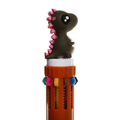 Ручка шариковая автоматическая, 10-ти цветная, "Дракон", МИКС