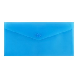 Папка-конверт на кнопке travel (С6+), 150 мкм, Calligrata Standard, прозрачная, синяя