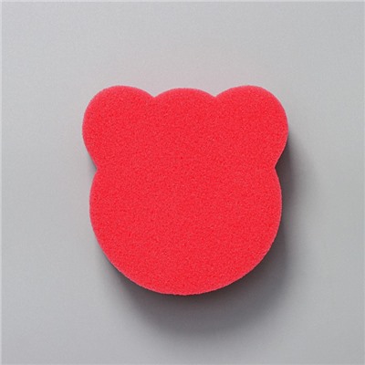 Губка для тела детская «Медвежонок», 9×9 см, цвет микс