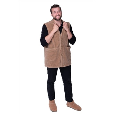 Мужской жилет из верблюжьей шерсти оптом (MEN VEST WOOL, цвет CAMEL)