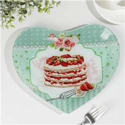 Блюдо сервировочное Доляна «Сердце. Сладости», 25,5×21,8×2,6 см