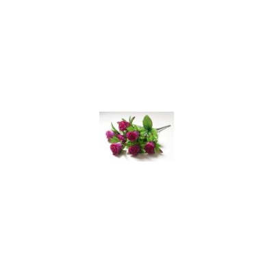 Искусственные цветы, Ветка в букете бутон роз с листом 7 голов (1010237) микс