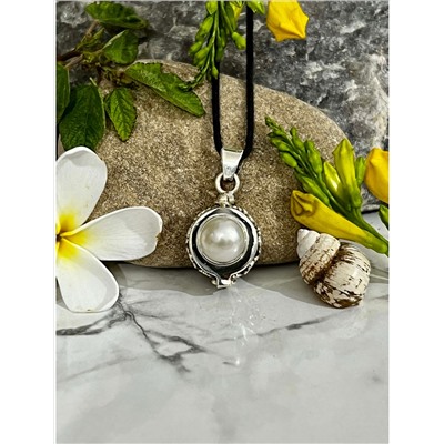 Серебряный кулон с кавачей из Жемчуга, 8.22 г; Silver Pendant with Pearl kavach, 8.22 g