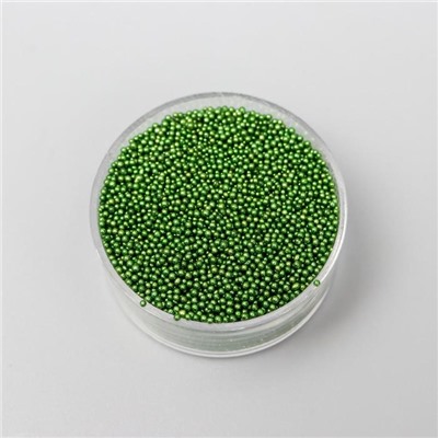 Микробисер стекло "Лесной зелёный" набор 10 гр