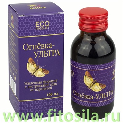 Концентрат "Огневка-Ультра" с экстрактами трав от паразитов, 100 мл, т. м. "ЖИВА" ** СРОК