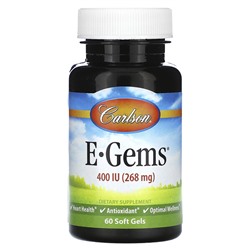 Carlson E-Gems, 400 IU (268 mg), 60 Soft Gels