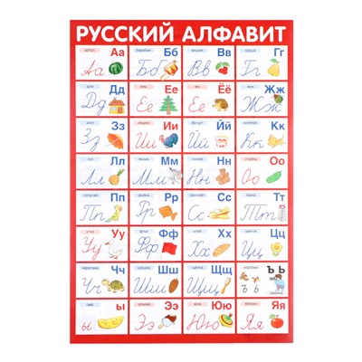 Плакат "Алфавит Русский" прописные буквы, А3