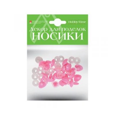 Декоративные элементы "НОСИКИ ВИНТОВЫЕ ТРЕУГОЛЬНЫЕ (РОЗОВЫЕ)" 16х13 мм 2-781/13 Альт {Китай}