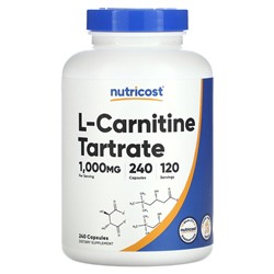 Nutricost L-Carnitine Tartrate, 500 mg, 240 Capsules