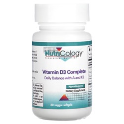 Nutricology Vitamin D3 Complete , 60 Veggie Softgels