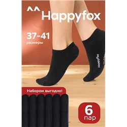 Набор однотонных укороченных носков 6 пар Happy Fox