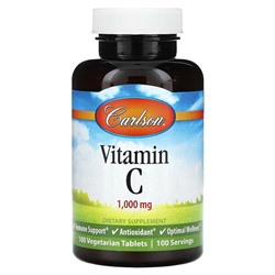 Carlson Vitamin C, 1,000 mg, 100 Vegetarian Tablets