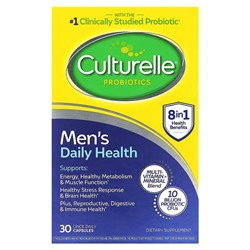 Culturelle Probiotics, Men's Daily Health, 10 Billion CFUs, 30 Once Daily Capsules