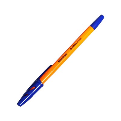 Ручка шариковая Berlingo Tribase Orange 0.7, синяя, корпус оранжевый 265891