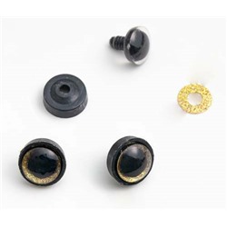 Глазки для игрушек 16 мм с заглушками (20 шт) золото 171831
