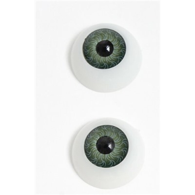 Глазки для игрушек 20 мм объемные круглые (10 шт) Зеленые 171986