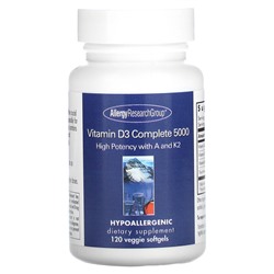 Allergy Research Group Vitamin D3 Complete 5000, 120 Veggie Softgels