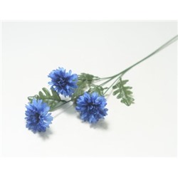 Искусственные цветы, Ветка василек 3 головы(1010237) синий