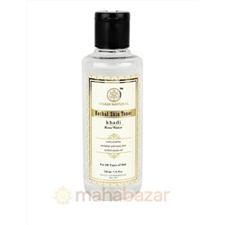 Тоник для кожи Розовая вода, 210 мл, производитель Кхади; Rosewater Herbal Skin Toner, 210 ml, Khadi