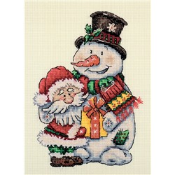 "Klart" набор для вышивания 8-507 "Снеговичок и Дед Мороз"
