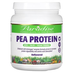 Paradise Herbs Pea Protein, Unflavored, 16 oz (454 g)