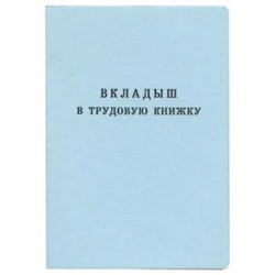 Бланк Вкладыш "Трудовая книжка" 2023 год Гознак {Россия}