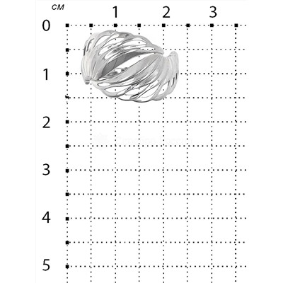 Кольцо из серебра родированное