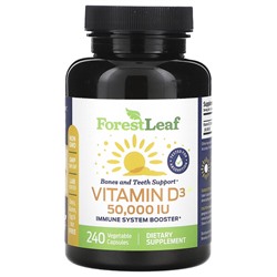 Forest Leaf Vitamin D3, 1,250 mcg (50,000 IU), 240 Vegetable Capsules