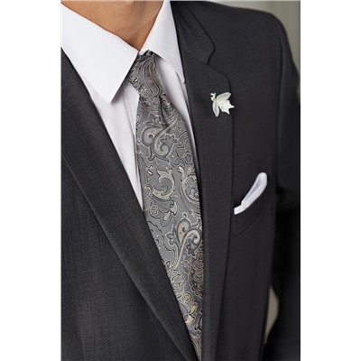 Галстук классический галстук мужской фактурный с принтом в деловом стиле "Элита" SIGNATURE #782988