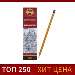 Карандаш чернографитный 2.0 мм, Koh-I-Noor 1500 HB, профессиональный, L=175 мм