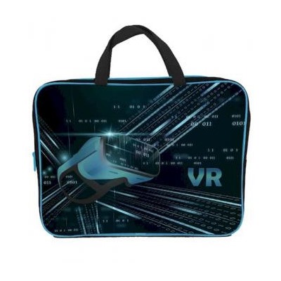 Папка для тетрадей А4 на молнии с ручками "VR" ткань, расширенное дно 7,5 см 70862 Centrum {Россия}