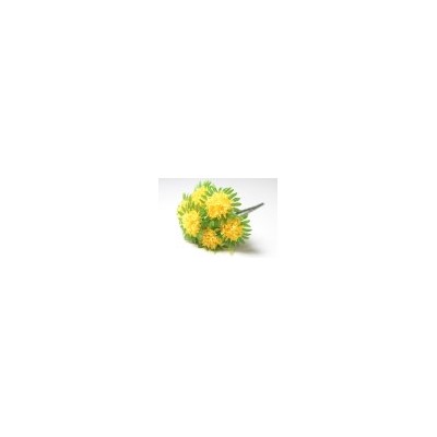 Искусственные цветы, Ветка в букете хризантема на листе 7гол.(1010237) микс