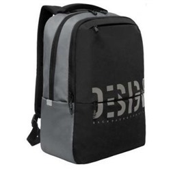 Рюкзак молодежный RU-337-3/4 черный - серый 29х43х15 см GRIZZLY {Россия}