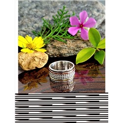 Серебряное кольцо с вращающимися элементами, 12.15 г, размер - 21.5; Silver ring with Spinner, 12.15 g, Size - 12