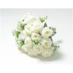 Искусственные цветы, Ветка в букете бутон розы 24 головы (1010237)