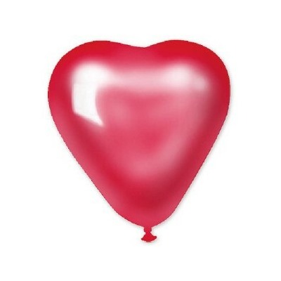 Шар воздушный латексный Сердце Металлик (50шт) Красное 1105-0149