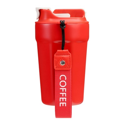 Термокружка, 380 мл, Coffee "Мастер К", сохраняет тепло до 6 ч, красная