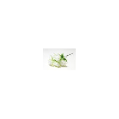 Искусственные цветы, Ветка в букете гвоздика со снежинкой 6 голов (разобранный) (1010237) микс