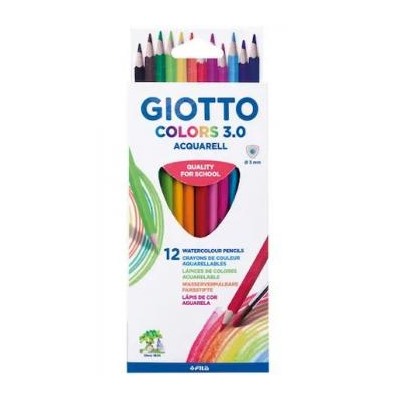 Карандаши акварельные 12цв  Giotto COLORS 3.0 трехгранные 277100 Fila {Индонезия}