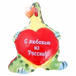Магнит керамика Дракончик "С любовью из России" 7x6см SH s445405