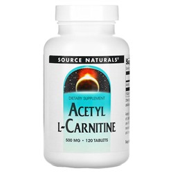 Source Naturals Acetyl L-Carnitine, 500 mg, 120 Tablets