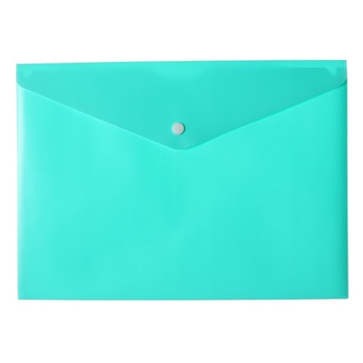Папка-конверт на кнопке А4, 180 мкм, Calligrata Pastel, глянцевая, полупрозрачная, микс