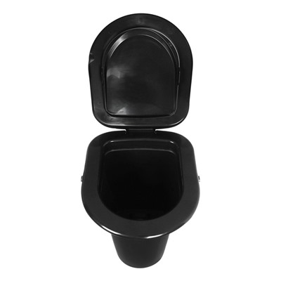 Ведро-туалет, h = 39 см, 17 л, съёмный стульчак, чёрное