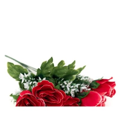 Искусственные цветы, Ветка в букете бутон розы 9 голов (1010237) микс