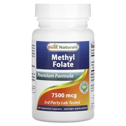 Best Naturals Methyl Folate, 7,500 mcg, 60 Vegetarian Capsules
